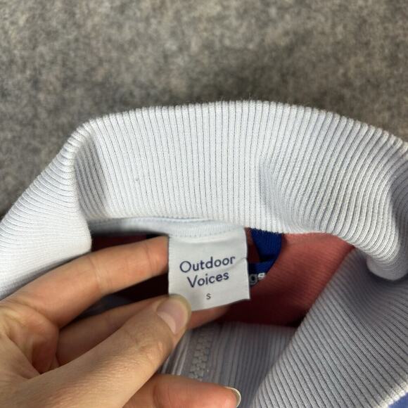 Outdoor Voices Cropped Retro Color Block 1/2 Zip Pullover Sweatshirt Small - Picture 4 of 8